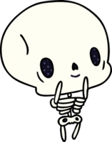 cartoon kawaii cute dead skeleton png