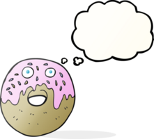 thought bubble cartoon doughnut png