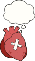 cartoon heart and thought bubble png