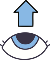 cute cartoon eye looking up png