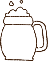 pinta de cerveza dibujo al carboncillo png