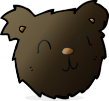 cartone animato contento nero orso viso png