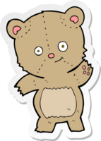 autocollant d'un ours en peluche de dessin animé png