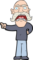 cartoon angry old man png