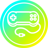 console game controller circular in cold gradient spectrum png