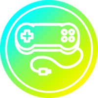 console game controller circulair in koude gradiënt spectrum png