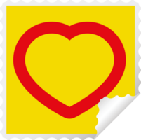 heart square peeling sticker png