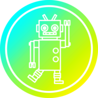 robot dansant circulaire dans un spectre de gradient froid png