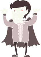 flat color illustration cartoon vampire png