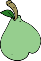 doodle de desenho animado pera saudável png
