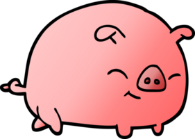 png gradiente ilustração desenho animado porco
