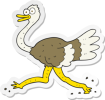 sticker of a cartoon ostrich png