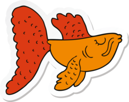 sticker of a cartoon chinese fighting fish png