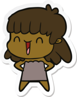 sticker of a cartoon woman png