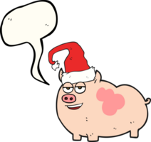 speech bubble cartoon christmas pig png