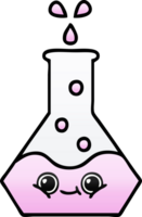 gradient shaded cartoon science beaker png