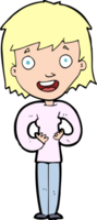 cartoon happy woman png