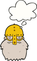 cartoon viking face and thought bubble png