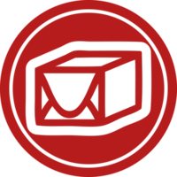 ícone circular de pacote embrulhado png