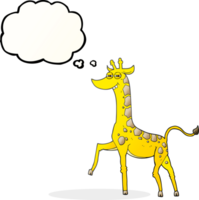 pensamento bolha desenho animado girafa png