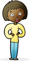 cartoon woman gesturing at self png