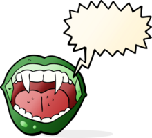 cartoon vampire mouth with speech bubble png