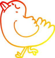 warm gradient line drawing cartoon arrogant bird png