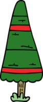 cartoon doodle kerstboom png