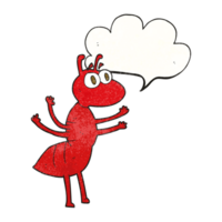 speech bubble textured cartoon ant png