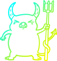 gradiente freddo disegno cartone animato piccolo diavolo arrabbiato png