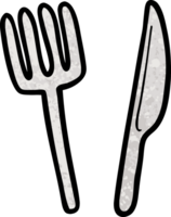 couteau et fourchette de dessin animé png