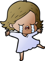 cartoon girl crying png