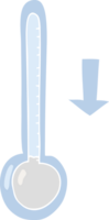 illustration en couleur plate de la chute de la température png