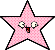 comic book style cartoon of a star fish png