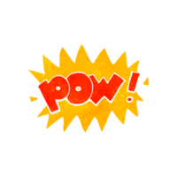 hand- retro tekenfilm pow symbool png