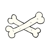 hand drawn cartoon bones png