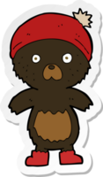 sticker van een cartoon schattige teddybeer png