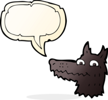 cartoon wolf head with speech bubble png