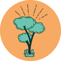 icon of a tattoo style tree png