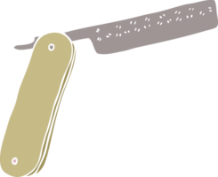 cartoon doodle cut throat razor png