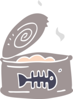 tecknad doodle burk tonfisk png