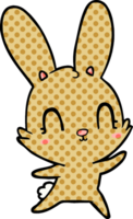 cute cartoon rabbit dancing png