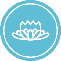 lotus fleur circulaire icône symbole png