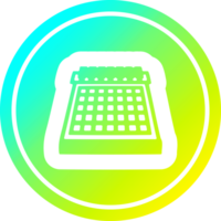 maandelijks kalender circulaire icoon met koel helling af hebben png