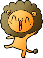 León feliz de dibujos animados png