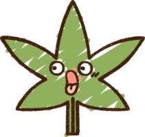 Cannabis Leaf Chalk Drawing png