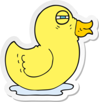 sticker of a cartoon rubber duck png