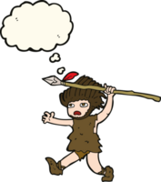 cartoon caveman with thought bubble png