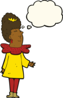 cartoon queen with thought bubble png