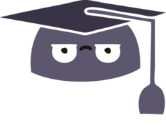 plano color retro dibujos animados de un graduación sombrero png